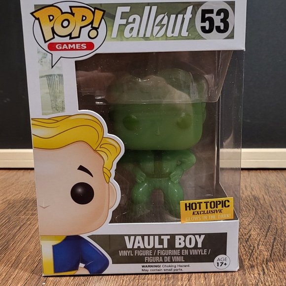 Fallout Vault Boy Glow in the Dark Hot Topic Exclusive Funko Pop - Picture 1 of 12